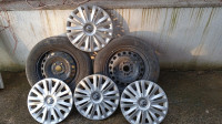 2 Čelične felge- rupe 5, 2 kom i 4 VW ratkape