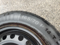 Ljetne gume 165x70xR14, na felgama, 4x100 5J, 4 kom. Continental