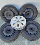 Čelične felge 16'' rupe 5x108 sa zimskim gumama Original Ford. Volvo