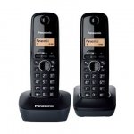 Panasonic KX-TG1612FX H bežični DECT telefon s dvije slušalice - crni