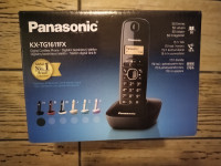 Telefon bežični Panasonic KX-TG1611FX , LED display, crni - NOVO !!!
