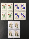 ARGENTINA, LOT TRI MARKE, MNH, 1982/1983, FLORA , CVIJEĆE, ČETVERCI,