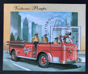 BLOK, BENIN, 1998, AUTOMOBILI, VATROGASCI