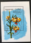 BLOK, GVINEJA BISAO, 1989, FLORA, CVIJEĆE