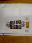Božić 1992 - koverta sa blokom, markom i prigodnim žigom