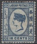 Britanske kolonije / Labuan - Definitiv - 16 c - Mi 9 - 1881