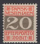 Danska Zapadna Indija - Porto marka - 20 bit - Mi 6 A - 1905