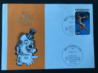 DDR, PRIGODNA KUVERTA, 1987, 750. GODINA BERLINA, CIRKUS “AEROS”
