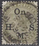 Indija - Službena marka - 4 As. - Kraljica Victoria - Mi 30 - 1883