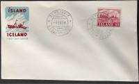 ISLAND, FDC, 1954, BRODOVI