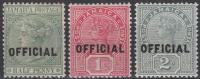 Jamajka - Službene marke - Set od 3 - Mi 2~4 - 1890/91
