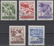 Jugoslavija - Zračna pošta - Set od 5 - Mi 611~615 - 1950