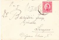 K Jugoslavija pismo putovalo iz  Mostara u Sarajevo 1926