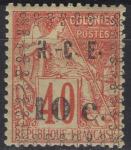 Nova Kaledonija - Definitiv - 10 c na 40 c - Mi 13 - 1891