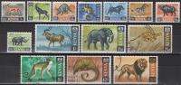 Kenija - Definitivi - Set od 14 - Fauna / Sisavci - Mi 20~33 - 1966