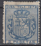 Kuba - Telegraf marka - 2 P - Grb - H50 - 1878