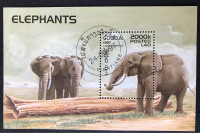 LAOS, BLOK, 1997, FAUNA, SLONOVI