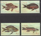 Liberija - Set od 4 - Afričke ribe - Mi 3047~3050 - 2000 - MNH