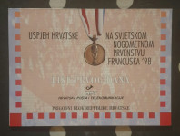 LIST PRVOG DANA - HRVATSKA - FRANCUSKA 1998.
