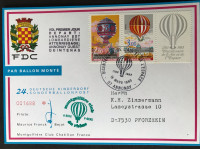 NJEMAČKA / FRANCUSKA, FDC, BALONSKA POŠTA, ZRAKOPLOVSTVO