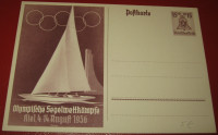 Njemački Reich,dopisnica Olimpijada 1936.,jedrenje u Kielu,za inozems.