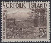 Otok Norfolk - Definitiv - 5 Sh - Bloody bridge - Mi 20 - 1953