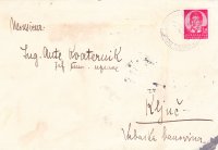 Pismo K.Jugoslavija putovalo iz Varaždinskih toplica u Ključ1937