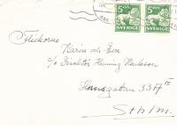 pismo Sverige 1938