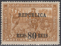 Portugal - Definitiv - 80 R na 150 R - Mi 201 - 1912