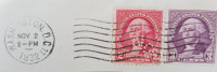 Poštanska marka Washington 2 i 3 cents, žig 1932.