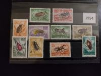 Poštanske marke Mađarske, serija kukci (1954)