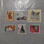poštanske markice s motivima mačka ITALIA, MAGYAR, DEUTSCHE, GUINEA,YU