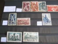 SAARLAND 1948 - 1952: pojedinačne rabljene markice,