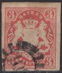 Stara Njemačka / Bavarska - Definitiv - 3 Kr - Mi 15 - 1867