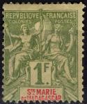 Ste.Marie de Madagascar - Definitiv - 1 Fr - Mi 13 - 1894