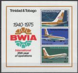 Trinidad i Tobago - Blok - Obljetnica BWIA - Mi Block 13 - 1975 - MNH