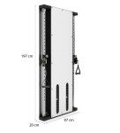Zidni fitness wall pulley s ogledalom 2 x 50 kg