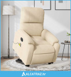 Električni masažni naslonjač na podizanje krem od mikrovlakana - NOVO