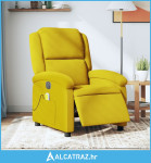 Električni masažni naslonjač Žuta baršunasti - NOVO