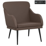 Fotelja smeđa 63 x 76 x 80 cm od umjetne kože - Smeđa