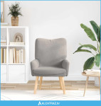 fotelja Svijetlo siva 63 x 67 x 94 cm Vuna i Plywood - NOVO