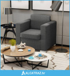 Fotelja od tkanine tamnosiva - NOVO