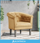 Fotelja od umjetne kože zlatna - NOVO