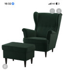 Ikea Strandmon fotelja i podnozje