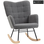 Ljuljačka stolica u retro stilu, masivno drvo, fotelja, naslonjač, ​​9
