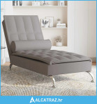 Masažna počivaljka od tkanine s valjkastim jastukom smeđesiva - NOVO