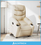 Naslonjač na podizanje od tkanine krem - NOVO