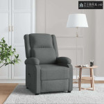 Naslonjač od tkanine tamnosivi - Tamno siva 1