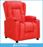 Naslonjač od umjetne kože crveni - NOVO