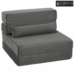Podna fotelja s naslonom, sklopiva sofa na razvlačenje Cord Boneless C